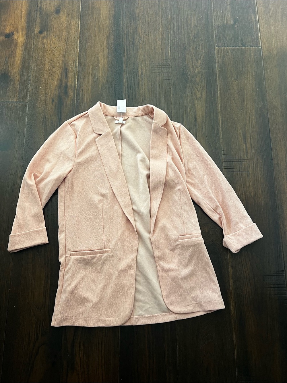 Women’s Pink Open-Front Blazer Jacket